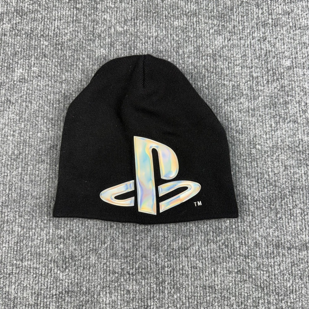 H&M PlayStation Hat‎ Beanie Knit Black Boys One Size Youth Gamer Video Game